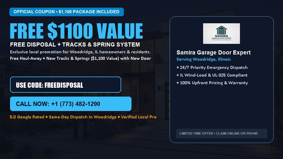 Samira Garage Door Expert FREE Haul-Away & Heavy-Duty Tracks with New Door