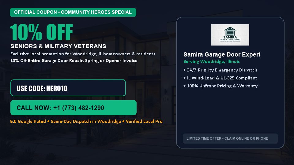 Samira Garage Door Expert 10% OFF Seniors & Military Veterans